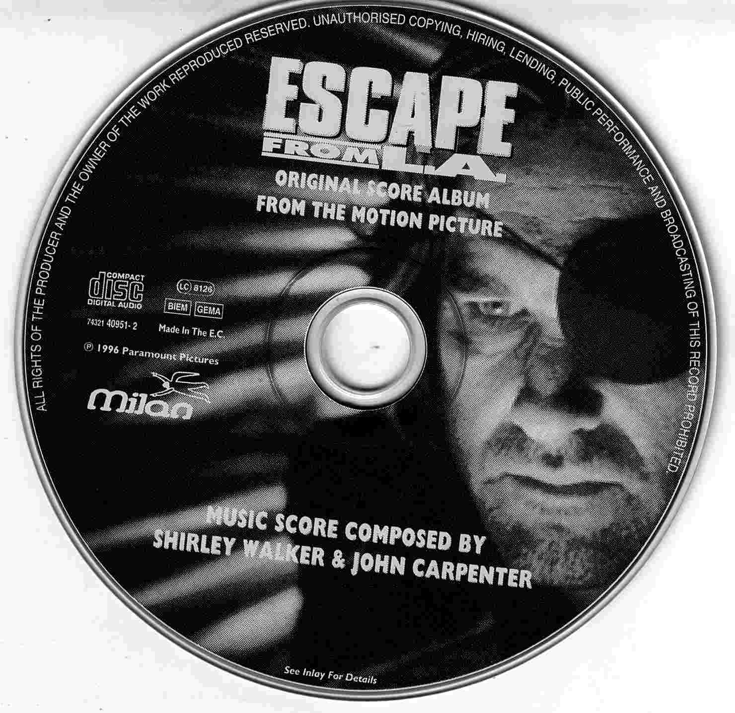 Escape From L.A. : CD